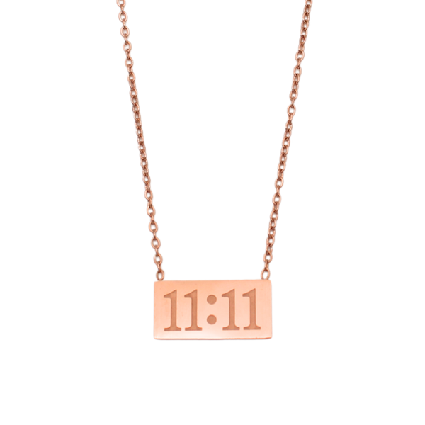 11:11 Rose Gold Pendant-11:11 Necklace- Pratisona