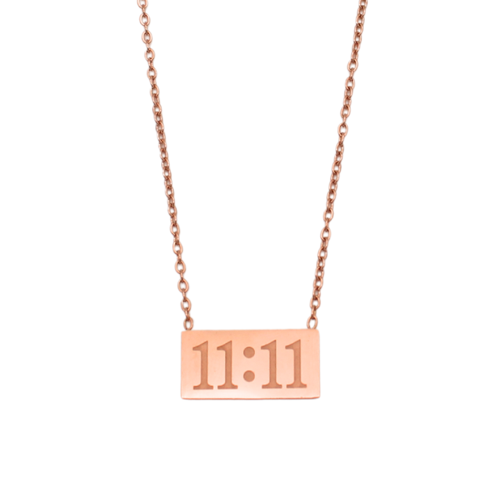 11:11 Rose Gold Pendant-11:11 Necklace- Pratisona