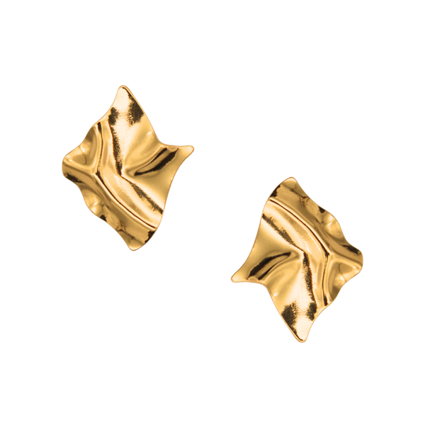 Gold Geometric Stud Earrings- Abstract Studs Earrings- Pratisona