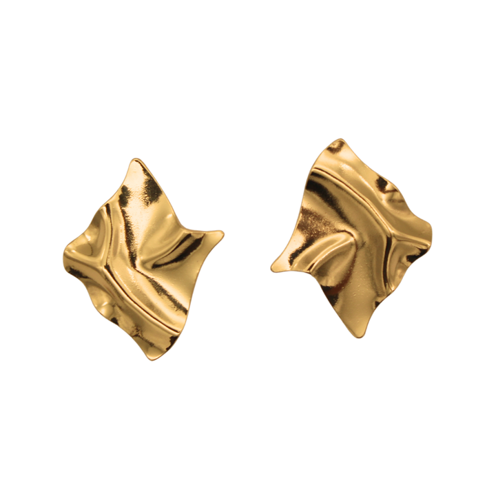 Gold Geometric Stud Earrings- Abstract Studs Earrings- Pratisona