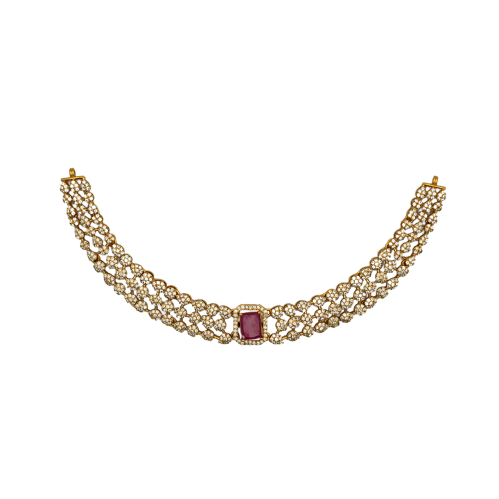 Diamond Ruby Emerald Necklace-Flexi Diamond-Pratisona