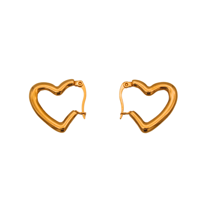 Gold Heart Earrings- Light Heart Earring- Pratisona