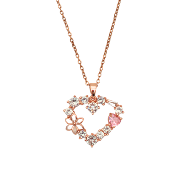 "Romantic Heart Pendant- Love Charm Chain Pendant- Pratisona "