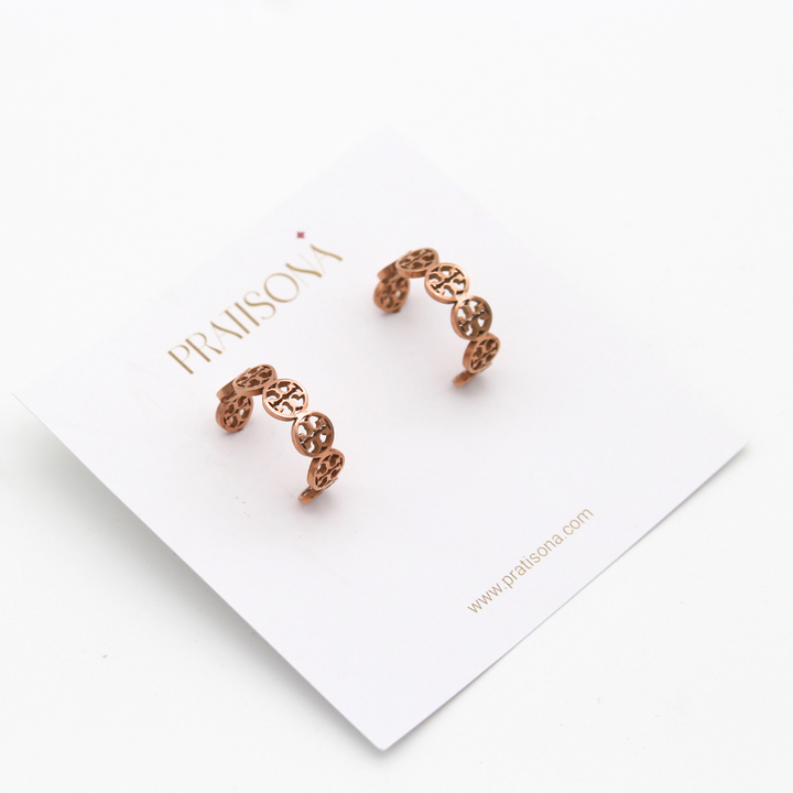 Rose Gold Orbit Earrings- Orbit Earrings- Pratisona