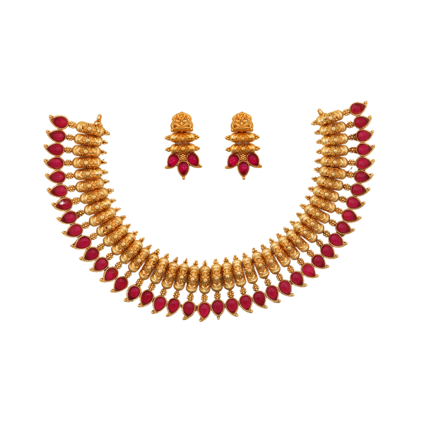 Ruby Palakka Necklace-Ruby pallaka -Necklace-Pratisona