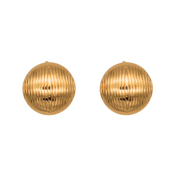 Gold Statement Stud Earrings- Statement Studs Earrings- Pratisona 