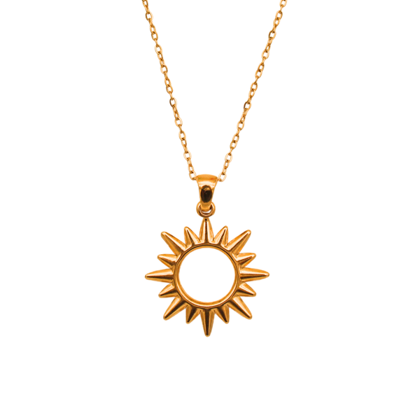 Sunray Pendant Necklace- Sunray Chain Pendant- Pratisona