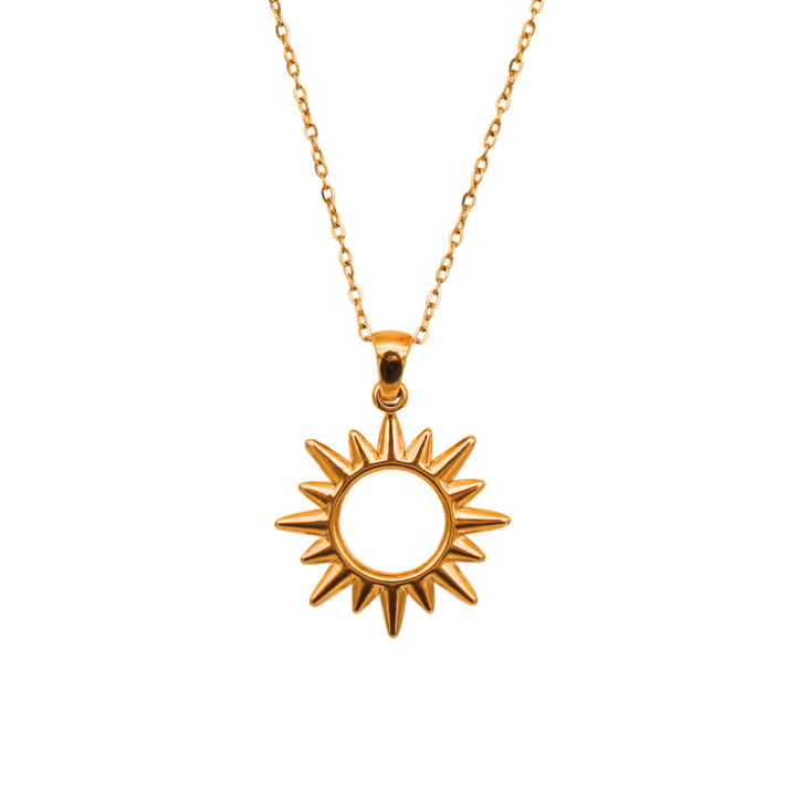 Sunray Pendant Necklace- Sunray Chain Pendant- Pratisona