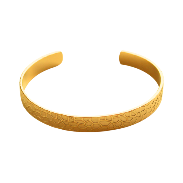 Gold Plated Geometric Bracelet- Tactile Bracelet- Pratisona