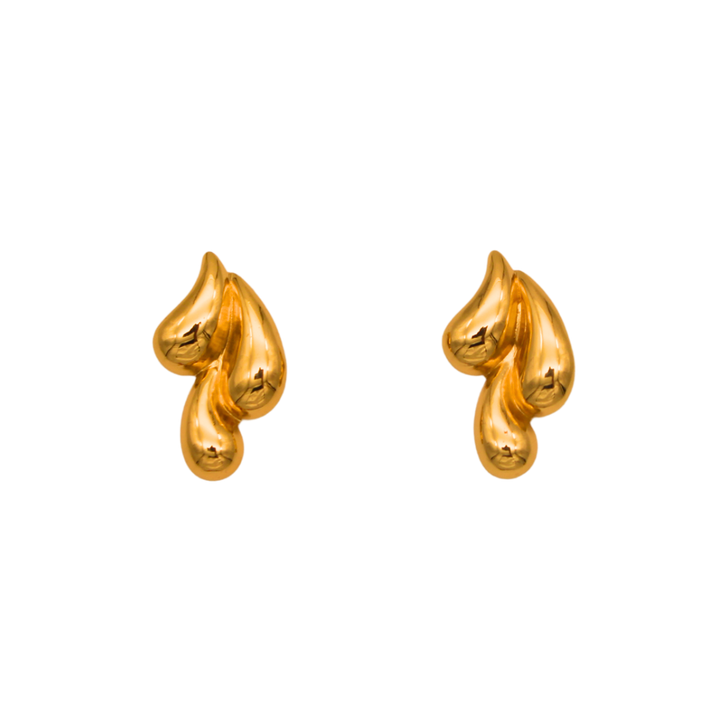 Gold Drop Earrings- Water Drops Earrings- Pratisona