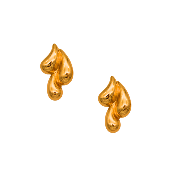 Gold Drop Earrings- Water Drops Earrings- Pratisona